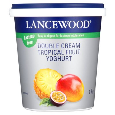 Lancewood Lactose Free Tropical Fruit Yoghurt 1kg