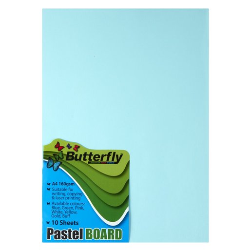 Butterfly A4 Blue Pastel Board 10 Sheets PnP