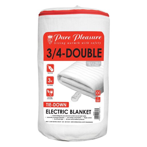 Pure Pleasure 3 4 Double Non Fitted Electric Blanket 110 x 150cm Smart Price Specials PnP Home