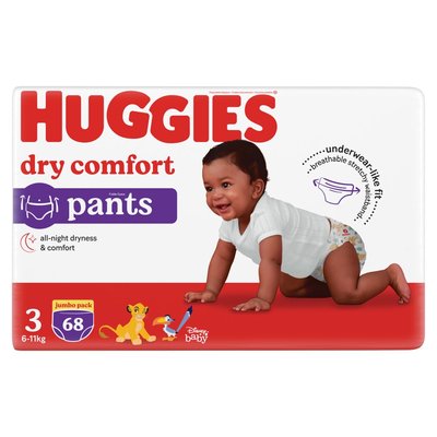 Huggies Dry Comfort Pants Size 6 Jumbo Pack 46 Pants