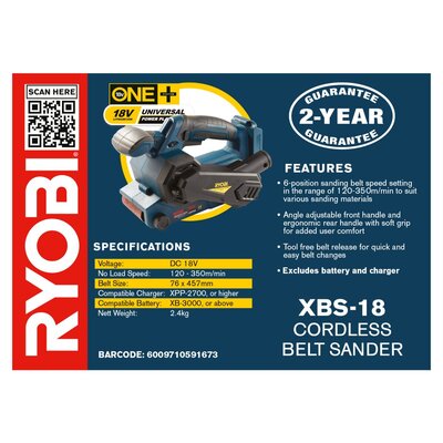 Ryobi Li ion Cordless Belt Sander 18v Smart Price Specials PnP Home