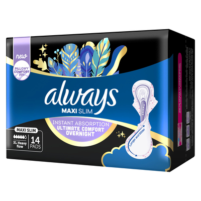 Always Maxi Slim Extra Long Sanitary Pads 14 Pack | PnP