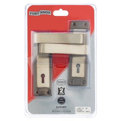 Fort Knox 2-Lever No.6 Nitida Satin Nickle Lockset | Smart Price