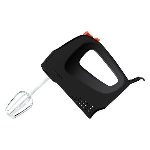 MELLERWARE Hand Mixer With Dough Hooks & Beaters Chrome Black Smart