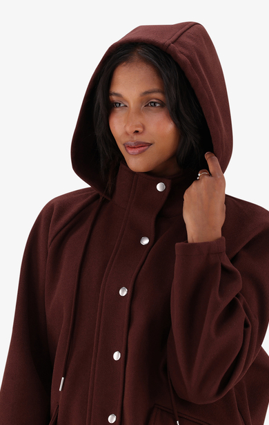 Relaxed Melton Hooded Coat | Shop Online | Pick 'n Pay Clothing