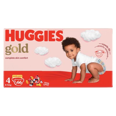 Huggies Dry Comfort Size 4 Jumbo Pack 66 Nappies