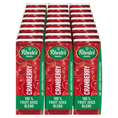 Rhodes 100% Fruit Juice Blend Cranberry 200ml x 24 | PnP