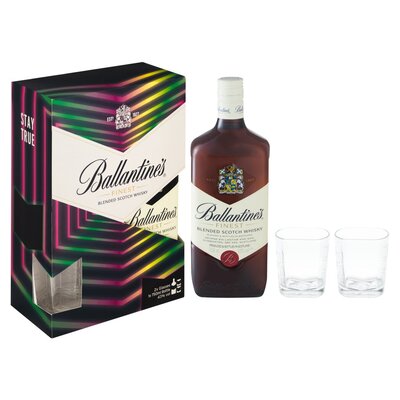 Ballantine's Whiskey 750ml Finest + 2 Glasses | PnP