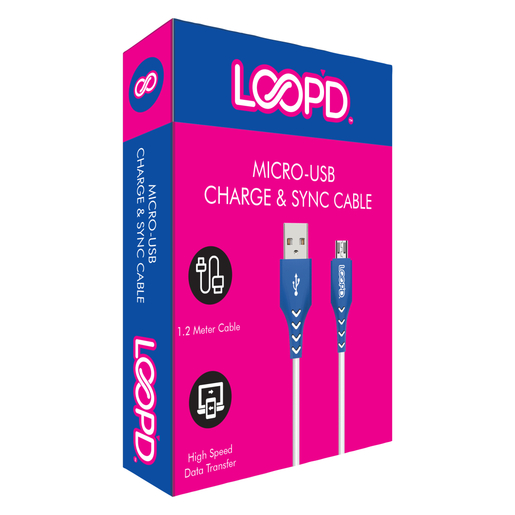 Loopd Micro USB to USB Cable 1.2m | PnP