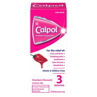 Calpol Strawberry Flavoured Paediatric Syrup 100ml
