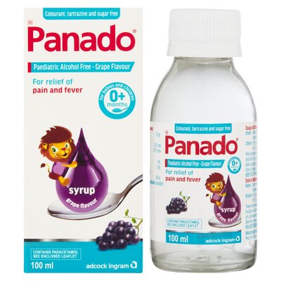 Panado Syrup Grape Alcohol & Sugar Free 100ml | PnP