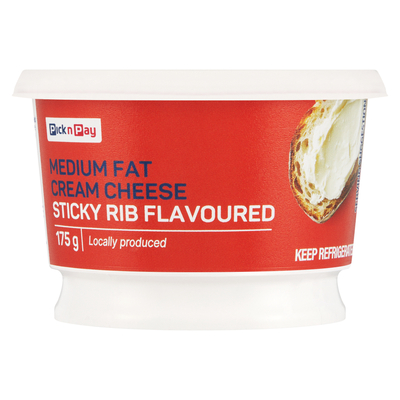 PnP Sticky Rib Flavoured Medium Fat Cream Cheese 175g
