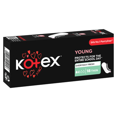 Kotex Young Everyday Fresh Pantyliner 18 Pack | PnP