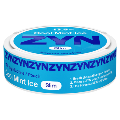 Zyn Cool Mint Ice Slim 13.5mg Nicotine Pouches | PnP