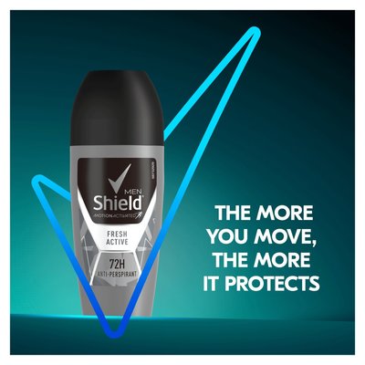 Shield Men Fresh Active Antiperspirant Roll On Deodorant 50ml | PnP
