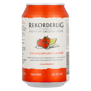 Rekorderling Strawberry-Lime Flavour Premium Swedish Perry Can