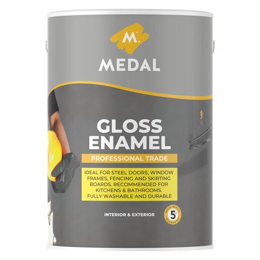 Medal Professional Trade Black Gloss Enamel Paint 5L | Smart Price ...