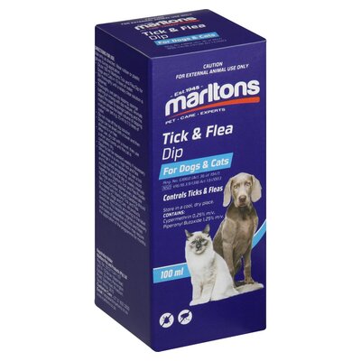 Marltons Tick Flea Dip 100ml PnP