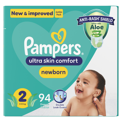 Pampers New Baby Size 2 Jumbo Pack 94 Nappies