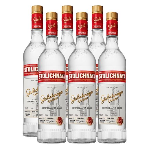 Stolichnaya Vodka Gift Pack 6 x 750ml | PnP