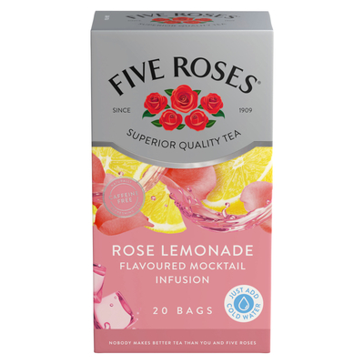 Five Roses Rose Lemonade Flavoured Mocktail Infusion 20 Pack | PnP