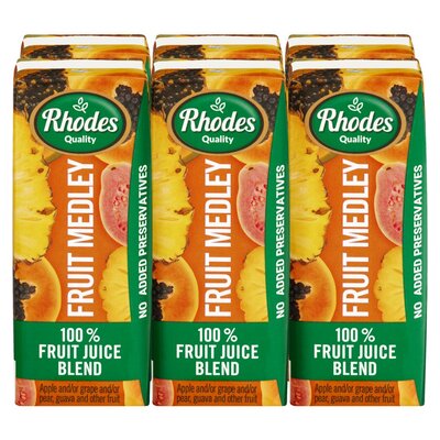 Rhodes 100% Fruit Medley Fruit Juice 200ml x 6 | PnP