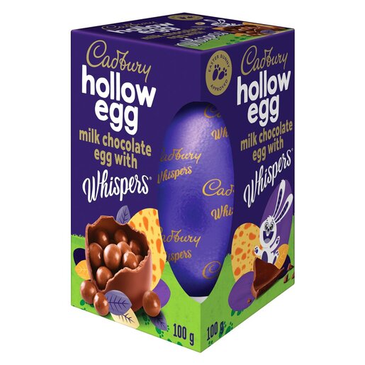 Cadbury Milk Chocolate Hollow Egg With Whispers 100g PnP