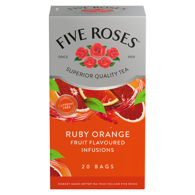 Five Roses Tea Fruit Ruby Orange Tagless 20 Pack | PnP