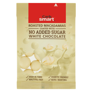 Carb Smart Roasted Macadamias Coated With No Added Sugar White