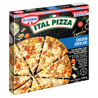 Dr. Oetker Ital Pizza Familia Frozen Chicken Souvlaki Pizza 470g | PnP