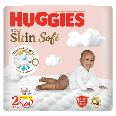 Huggies Gold Size 2 (5-7kg) 94 Nappies