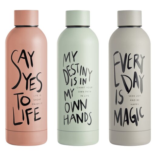DAY Assorted Double Wall Quote Water Bottle 500ml | PnP