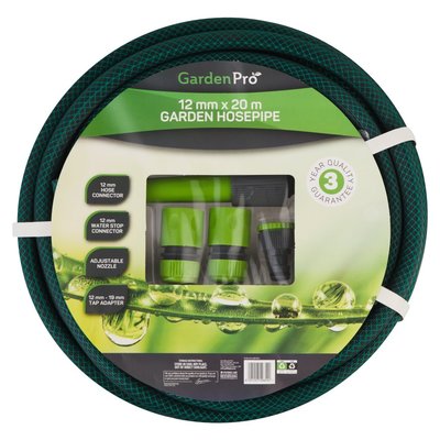 Garden Pro Garden Hose & Starter Kit 20m