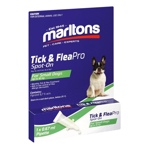 Marltons Small Dog Tick & Flea Pro 1 x 0.67ml PnP