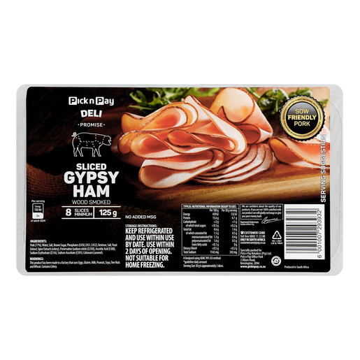 PnP Sliced Gypsy Ham 125g PnP