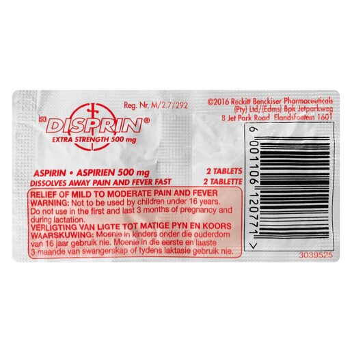 Disprin Extra Strength Pain Tablets 2s | PnP