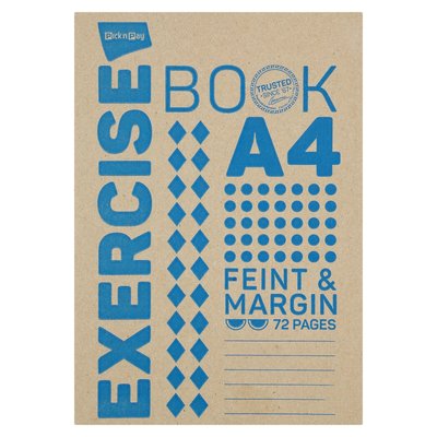 A4 Strong Notepad 10pack Feint Ruled 80 Page Lined Paper Exercise