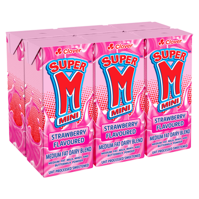 Super M Strawberry Flavoured Milk 6 x 200ml | PnP