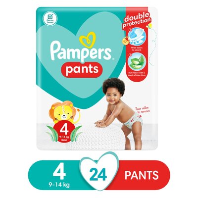 Pampers Baby Pants Diapers, Carry Pack, Maxi, Size 4, 9-14 kg, 24 Diapers -  UPC: 4015400672647