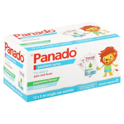 Panado Peadiatric Peppermint Syrup Sachet 12 x 5ml | PnP