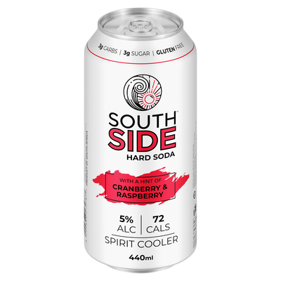 South Side Cranberry & Raspberry Spirit Cooler 440ml | PnP