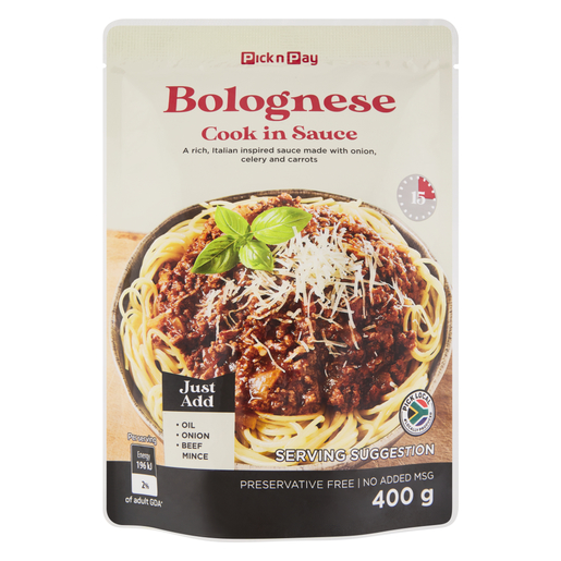 PnP Bolognese Cook In Sauce 400g Smart Price Specials PnP Home
