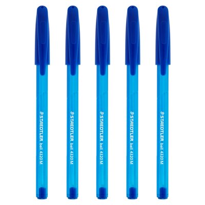 Staedtler Blue Ballpoint Pen 5 Pack