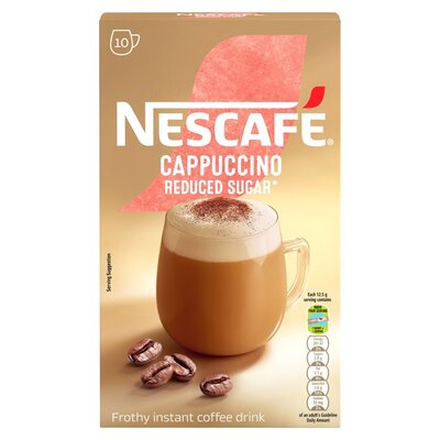 Nescafe Gold Reduced Sugar Cappuccino 10 Pack