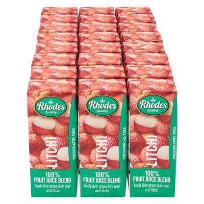 Rhodes 100% Fruit Juice Blend Litchi 200ml x 24 | PnP