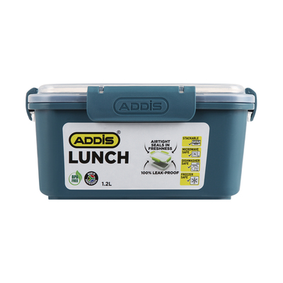 ADDIS CLIP&SEAL 1.2L RECT STEEL BLUE x 6 | PnP