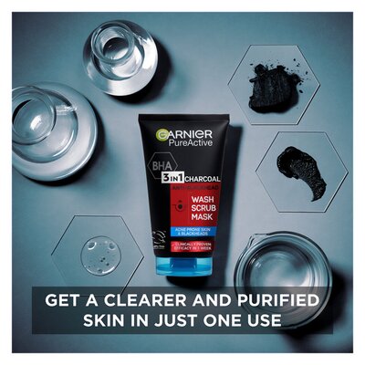 Garnier Pure Active Intensive 3-in-1 Charcoal Anti-Blackhead Wash