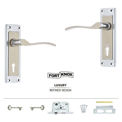 Fort Knox 2-Lever No.6 Wild Star Satin Nickle Chrome Plated