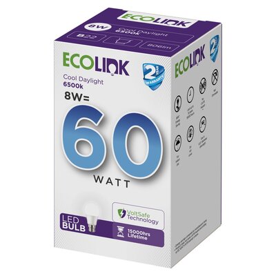 Ecolink 8w 806lm B22 2700k Nd Af | Smart Price Specials | PnP Home
