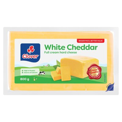 Clover White Cheddar Cheese Vac Packed 800g | PnP